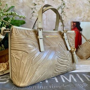 🚢⚓️RARE TAUPE HAVANA BRAHMIN MINI ASHER NWOT